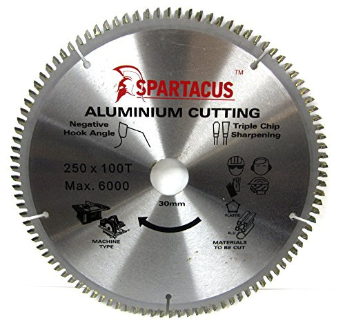 Spartacus 250mm Diameter x 100 Teeth x 30mm Bore Aluminium Cutting Circular Saw Blade
