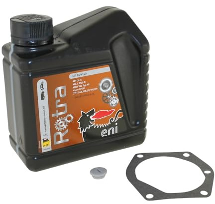 Citomerx Set 1l Agip Getriebeöl Dichtung Ölablassschraube | Passend für Hercules Prima 3 5 2-Gang-Mofa KTM