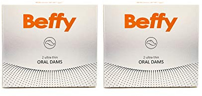Beffy - Latex Lecklappen/Lecktuch - mehr Sicherheit während des Oralverkehrs - 2er Pack (2x2 Tücher)