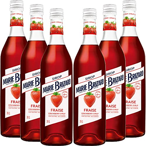 Sirope de fresa sin alcohol Marie Brizard - Caja de 6 Botellas 70 cl