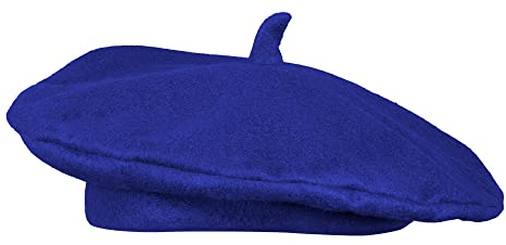 Boland 61999 - Barett Blau, 1 Stück, Einheitsgröße, Unifarben, Hut, Kappe, Mütze, Frankreich, Kostüm, Verkleidung, Karneval, Accessoire, Filz, Baskenmütze, Mode, 20er Jahre, Paris