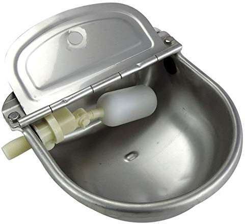 Automatische Hundetränke, Edelstahl Tiertränke mit einstellbarem Schwimmerventil für Pferd, Ziege, Schaf, Hund, Wassertränke für Huhn, Ente, Gans