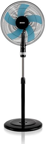Sogo Ventilador 3 En 1 Pie Sobremesa Y Pared - Silencioso Potente De 5 Aspas - Ventilador De 16 Con 3 Velocidades Ajustables - Versátil Que Refresca Espacios Con Bajo Consumo