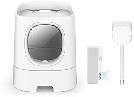 LERORA Lettiera per Gatti autopulente Toilette for Gatti sovradimensionata Vassoio Intelligente Automatico Chiuso Toilette for Gatti Chiusa Prodotti for Gatti Extra Large autopulenti(2)