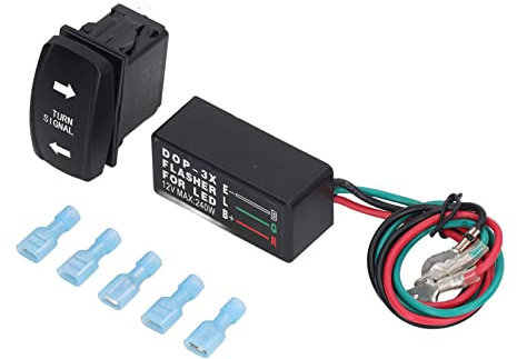Motorrad-Blinkerschalter, Blaue LED, 4-polig, Kein Blinker-Wippschalter, DC12 V, 1 A, 240 W, Wasserdicht, Stoßfest, Kleiner Schalter Für Autos, Motorräder, Halogen