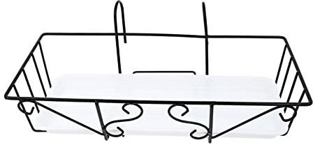 Kisangel 1set Hanging Flowerpot Railing Planter for Use Decor Tray for Flowers Plants