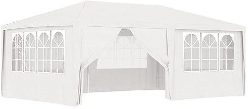 ShGaxin Tente de réception et parois latérales 4x6 m Blanc 90 g/m² Tente De Réception,Protection UV