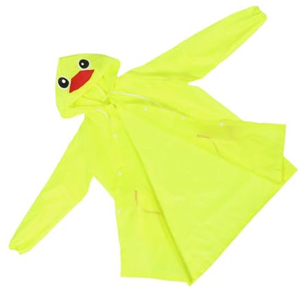 TOBBOMEY Regenmantel Für Kinder Regenjacke Für Kleinkinder Regenjacke Für Kinder Fahrrad Regenponcho Fahrradponcho Regencape Für Jungen Regenponcho Mit Kapuze PVC-kleber Yellow