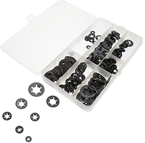 OKUMEYR Kit Assortimento Di Rondelle Di Bloccaggio Rondelle Di Fissaggio Clip Per Rondelle Di Velocità Rondelle Di Bloccaggio Rondelle Di Bloccaggio 260 Pezzi