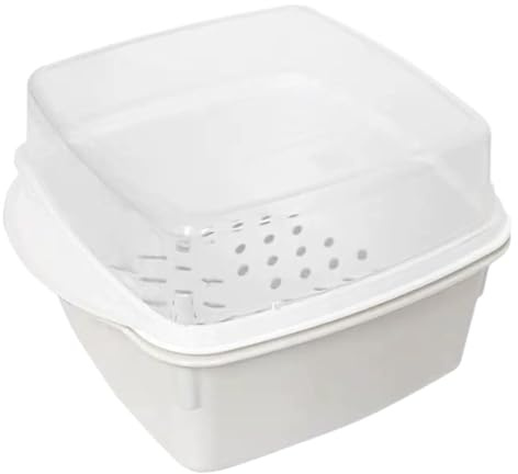 Iouyjiu Vaporiera Per Microonde Da Cucina Portatile, Adatta Al Microonde, Per Cottura Sana Rapida E Versatile, Design Salvaspazio, Facile Da Pulire, Materiale Polipropilene, Colore Bianco