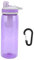 Water Purifier Bottle, 770ml Portable Filtered Water Bottle Travel Water Bottle with Filter for Camping Hiking Emergency (Purple)