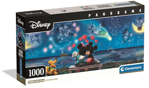 Puzzle Adultes Panorama Mickey & Minnie Compact Box - 1000 Pièces - 14 Ans+