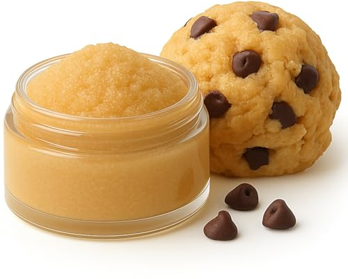 Sugar Lip Scrub - 30g Pot - 15 Delicious Flavours - Made With Natural Jojoba Oil for Soft, Smooth Lips - Vegan Friendly - Puddle of Wax - Made in the UK (30g, Cookie Dough)