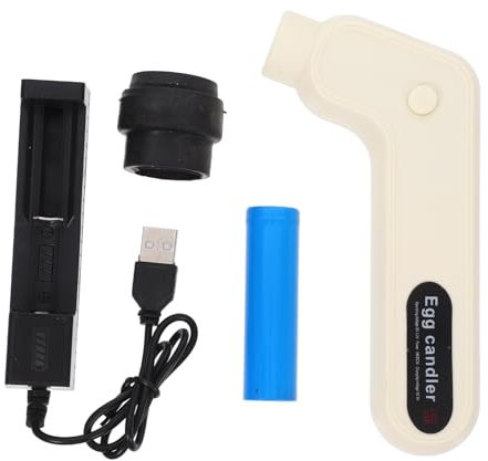 ibasenice Testeur De Volaille LED Rechargeable Lampe à Bougie à Lumière Froide Compacte pour Incubation D'œufs Inspection Œufs Fertile en Élevage Avicole Puissant Éclairage D'incubateur