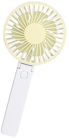 KOMBIUDA 1pc Folding Handheld Mini Fan USB Rechargeable Pocket Fan for Travel Lightweight Portable Design for Summer Cooling for Home Office and Outdoor Use Yellow