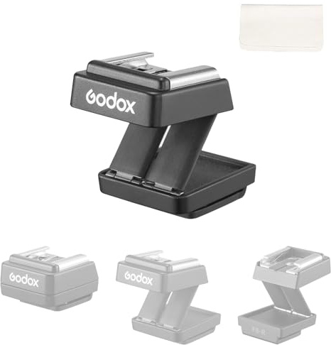 Godox FS-R Elevador de Zapata Caliente Plegable de Contacto único, Adaptador de Montaje Elevador de Zapata Caliente Compatible con iM30, iM20, iM22 para una colocación Flexible del Flash