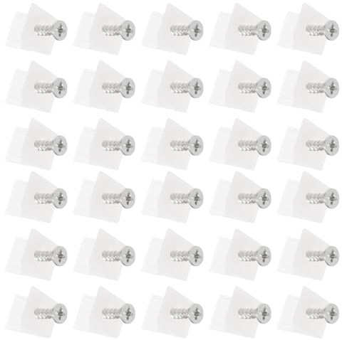 Anneome 100 Cuñas para Cajones y Armarios de Plástico y Hierro Soporte Inferior de 45 Grados para Refuerzo de Esquinas Tornillos Autoperforantes 35X16 MM Accesorio de Reparación para