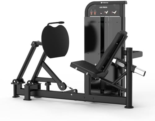 Fitness Tech Prensa de Pierna Profesional, Serie Compact, Máquina Selectorizada de Acero Reforzado, 120kg Carga Máxima, 198 × 103 × 152 cm, para Gimnasios y Centros Deportivos