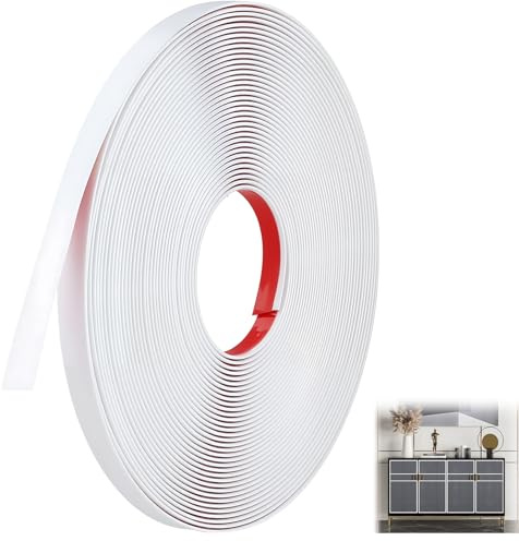 Rbleote 7m x 1cm Zierleiste Selbstklebend Selbstklebende Zierleisten Abziehen Und Aufkleben Pvc Wandleisten Für Fenster Türen Spiegel Küchenrückwand & Möbel Strahlend Weiß