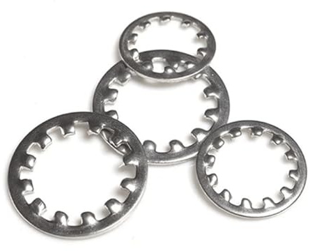 arandelas de seguridad dentadas, 100/200 piezas de arandelas de seguridad dentadas de acero inoxidable 304 M3-M6(200pcs M3)