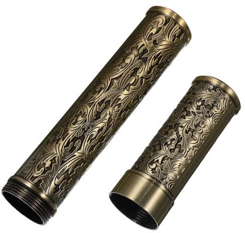 Veemoon Portasigari da Viaggio in Metallo Bronzo Humidor Portatile Singolo per Sigari Chiusura Ermetica Custodia Compatta per Sigaro da Uomo per Trasporto e Conservazione in Viaggio