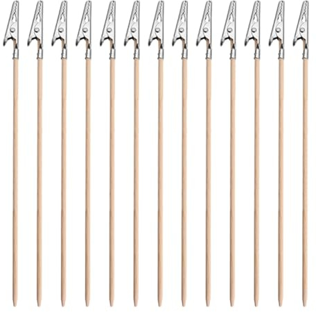 DECHOUS 24 Stück Krokodilklemmen Modellbau Metallclips 17cm Leicht für Airbrush Modellmalerei Selbstgemacht Zubehör