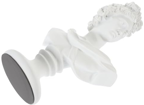 NUSITOU Estatua de Busto de Apolo en Resina Ligera y Compacta, Escultura Decorativa Clásica de Estilo Europeo para Adornar Estantes y Escritorios