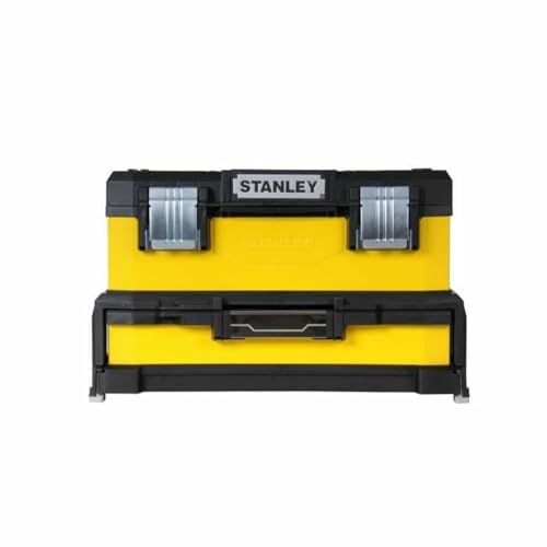 Stanley 1-95-829 Cassetta Portautensili con Cassetto, Vaschetta estraibile, 51 cm, Giallo