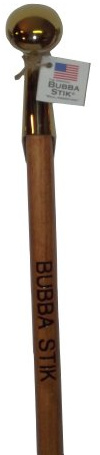 Walking Stick - Original Bubba Stik Classic Style Walking Stick with Brass Hame Handle. Made in Texas by Real Texans. (Red Chestnut, 39 Tall)