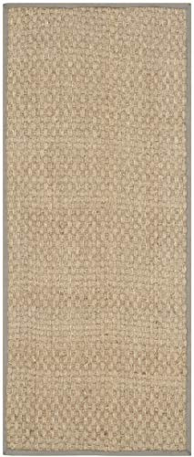 SAFAVIEH Alfombra De Fibra Natural Sala de Estar, Comedor, Dormitorio - Natural Fiber Collection, Pelo Corto, Natural, 76 X 183 cm