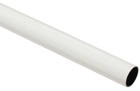 Gardinia 11260 Metallstange/Gardinenstangen-Rohr, Serie Chicago, Durchmesser 20 mm, 120 cm, weiß