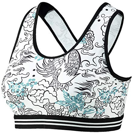 Beco dam bikini Beco dam crop bikini top, med dragkedja 3 gånger justerbar, vadderade med sydda dynor för B eller C Weiß/Bunt 38 EU