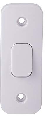 Schneider Electric Lisse White Moulded - Single 2 Way Architrave Light Switch, 10AX, GGBL1012A, White, Pack Of 10