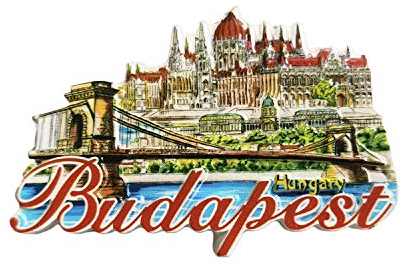 Budapest Ungheria Magnete da frigorifero 3D in resina souvenir da viaggio, fatto a mano, decorazione per casa e cucina, regalo di Budapest