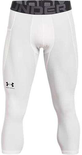 Under Armour Men's Armour HeatGear 3/4 Leggings , White (100)/Black, XX-Large