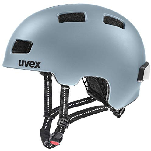 uvex city 4 - lightweight city helmet for women and men - individuell justerbar passform - inkluderar LED-ljus - spaceblue matt - 55-58 cm