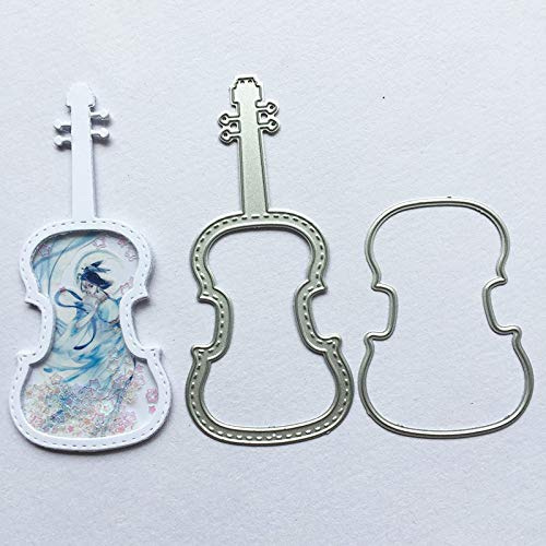 Metal Violin Musial Instrument Cutting Dies,Violin Musial Instrument Die Cuts Embossing Stencils Template Mould for Card Scrapbooking and DIY Craft Album Paper Card Decor