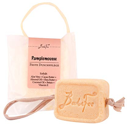 BadeFee feste Duschpflege Pampelmousse (Duft blumig frisch, festes Duschgel, plastikfrei, Geschenkidee, natürliche Inhaltsstoffe)