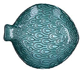 UNITABLE RITUALI Domestici Susanna Plato de pescado fantasía verde M cristal 25 x 21