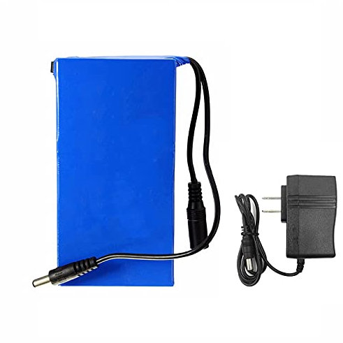 Batería de Litio de 12 V DC Paquete de batería de Iones de Litio de polímero Recargable para alumbrado público Producto Digital Energía en Espera con Cargador (9800ma)