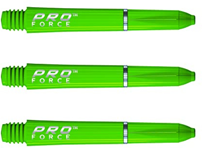 WINMAU Pro-Force Green Short Nylon Ring Grip Dart Stems - 1 Set per Pack (3 shafts in total)