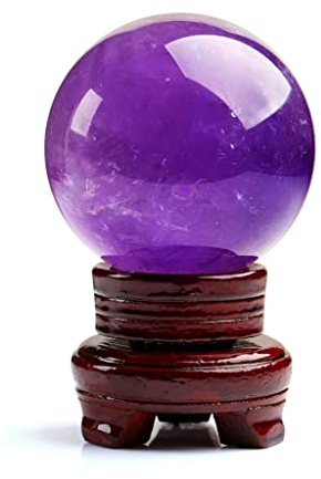 Kristallkugel Dekokugel Lila Kristallkugel Ornament Home Office Desktop Feng Shui Ornament Glück Glücks Wahrsagerei viel Glück Kristallkugel Blickende Weissagung oder Feng Shui ( Color : Purple , Size