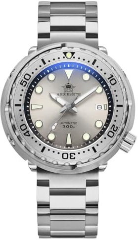 ADDIESDIVE Montre mécanique Automatique améliorée pour Hommes Verre Saphir NH35 en Acier Inoxydable pour plongée au Thon