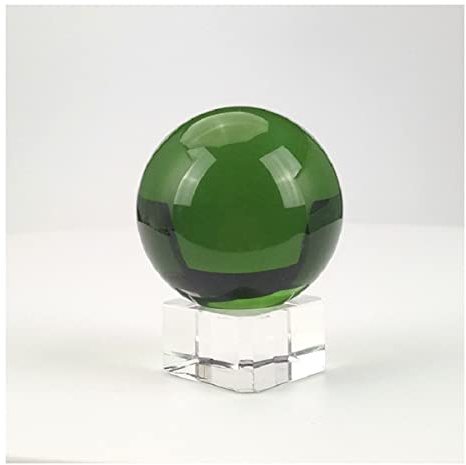 FouncY 30mm-100mm Bola de Cristal Verde Esfera Bola de Cristal Decoración de Piedra para la decoración de Ventanas del hogar de la BOD (Color : 30mm, Size : Crystal Base)