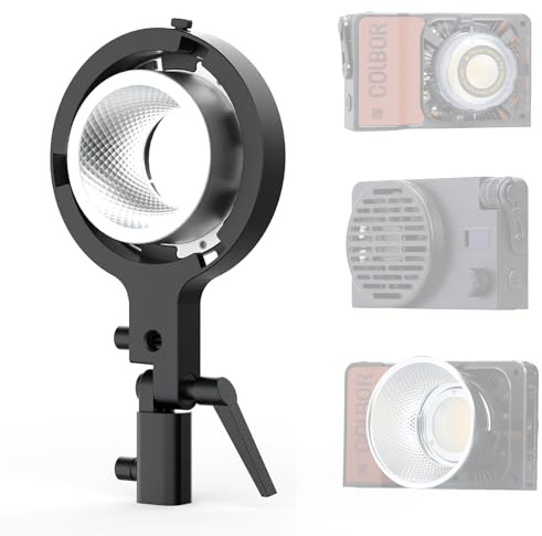 COLBOR MAR Wonder Serie Adaptador de Soporte de Luz Soporte C a Soporte Bowens. Compatible solo con luces de vídeo COB COLBOR W100/W60 Series (bicolor y RGB)
