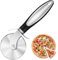 Premium Pizza Cutter Wheel, Stainless Steel Sharp Pizza Slicer,Smooth Rotating Pizza Cutter Wheel with Non-Slip Ergonomic Handle,Black