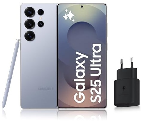 Samsung Galaxy S25 Ultra, Smartphone Android 5G avec Galaxy AI, 512 Go, Chargeur secteur rapide 25W inclus, Smartphone déverrouillé, Bleu Titane, Version FR