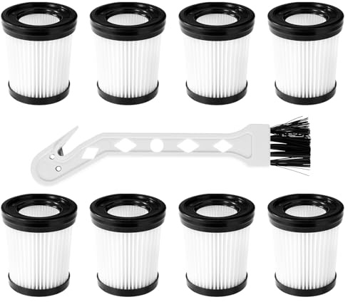 8pcs Vacuum Filter Replacement Compatible with Fabuletta FSV101 & FSV001, Filters for Cordless Stick Vacuum Cleaners with Cleaning Brush for Girnoor G165, G160, Afoddon A300
