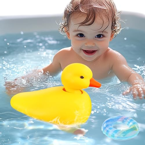 SOCBTNSO Duck Bathtub & Pool Toys - Realistic Walking Duck | Waterproof Baby Bath Toys, Gift for Toddler Boys & Girls