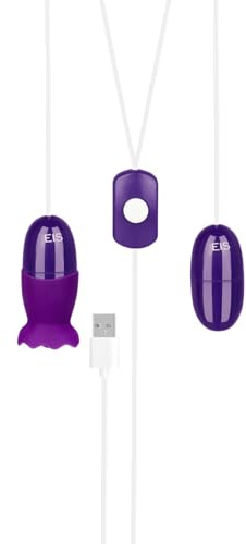 EIS, Vibrator, Kraftvolle Vibro-Eier mit Sleeve, 5 cm, intensive Vibration, inkl. Sleeve, mit USB-Anschluss, gleitfreudiges Material